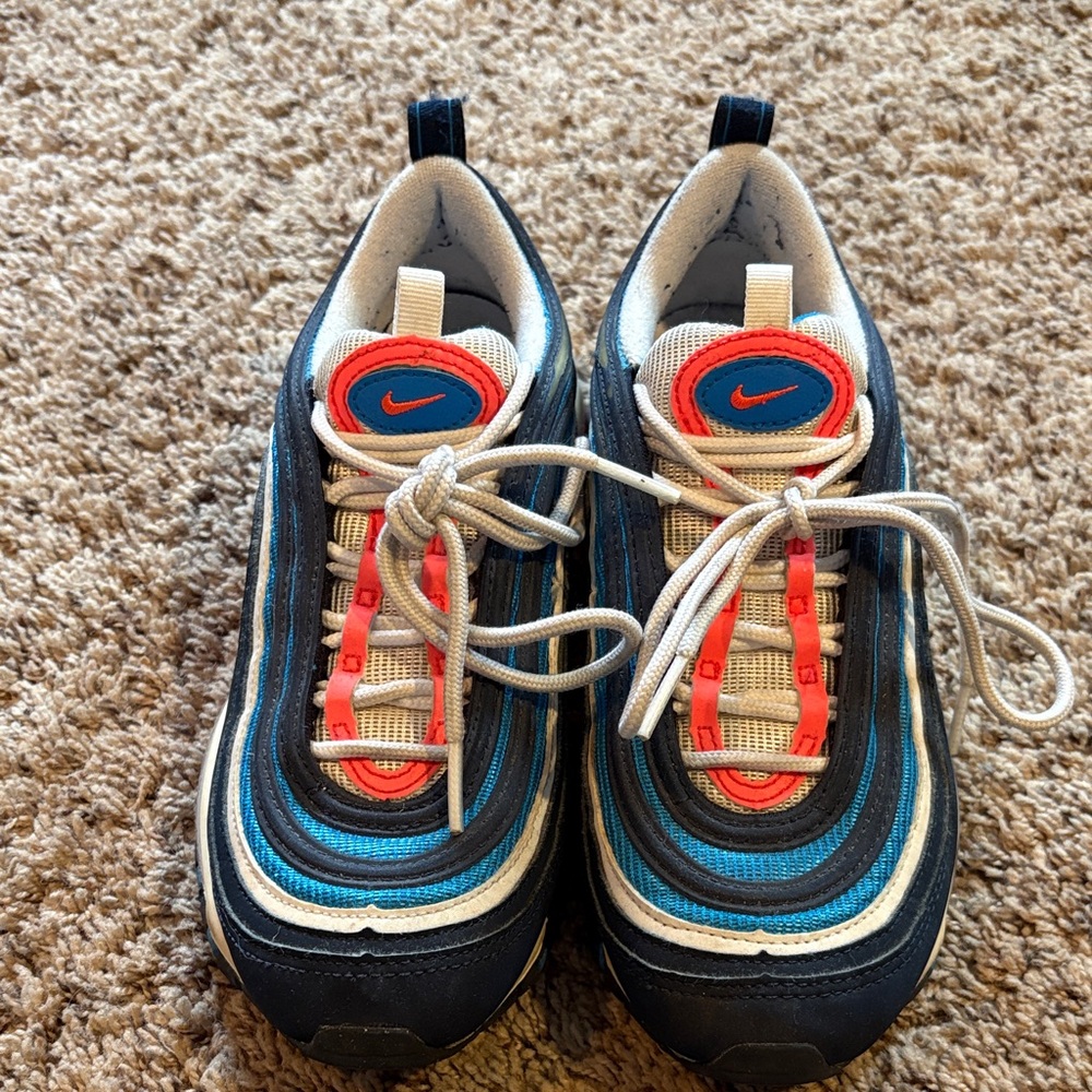 Nike Kids' Air Max 97 Black and Blue Sneakers